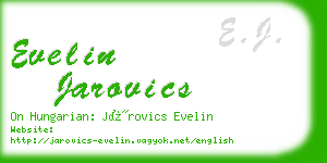 evelin jarovics business card
